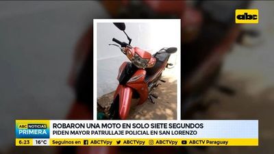 Roban moto en solo siete segundos - ABC Noticias - ABC Color