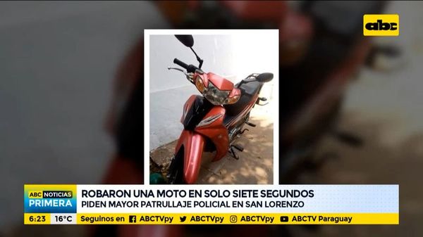 Roban moto en solo siete segundos - ABC Noticias - ABC Color