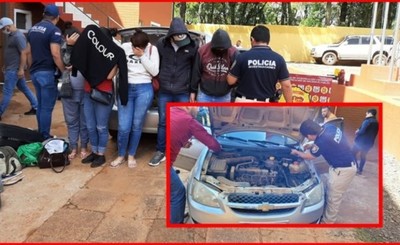 Cuatro brasileños y una paraguaya gestante detenidos con marihuana