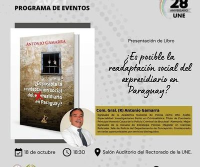 Presentarán libro ¿Es posible la readaptación social del ex presidiario en Paraguay?