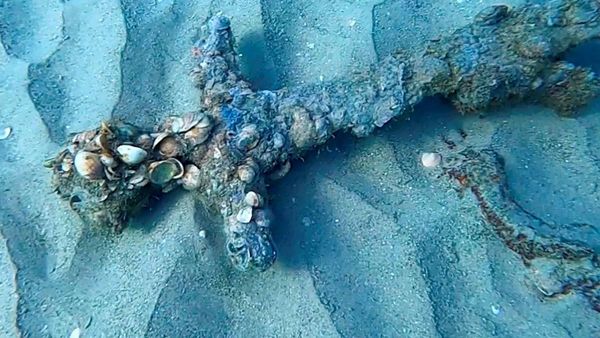 Buzo halla espada de hace 900 años en el fondo del mar Mediterráneo