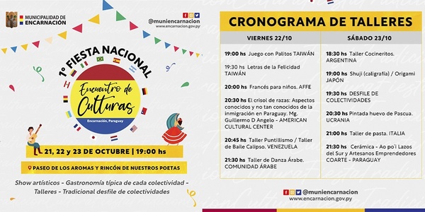 MAÑANA ARRANCA LA PRIMERA "FIESTA NACIONAL ENCUENTRO DE CULTURAS" - Itapúa Noticias