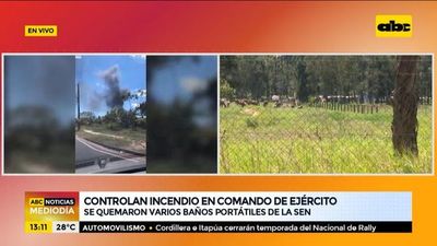 Se quemaron varios baños portátiles de la SEN en predio del Comando del Ejército - ABC Noticias - ABC Color