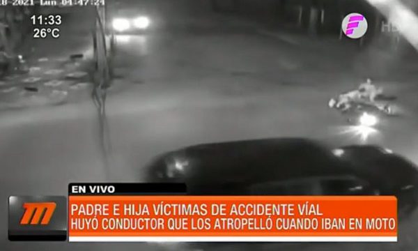 Atropelló a padre e hija y luego huyó | Telefuturo