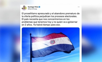 Diario HOY | Proselitismo apresurado y abandono de la oferta política "perjudican procesos electorales", afirma Peña