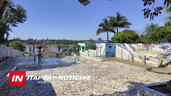 LA ESCALINATA DE SAN PEDRO FUE REMOZADA CON APOYO DEL ARTISTA RUBÉN SYKORA. - Itapúa Noticias