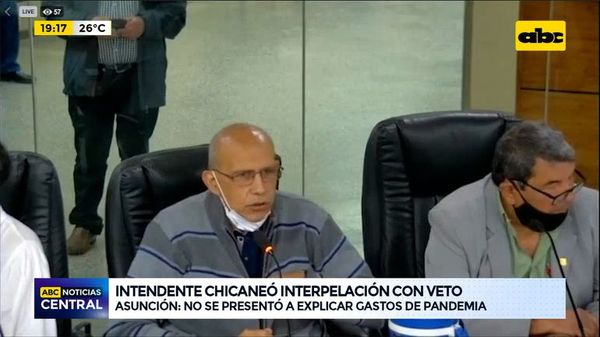 Intendente de Asunción chicaneó interpelación con veto - ABC Noticias - ABC Color