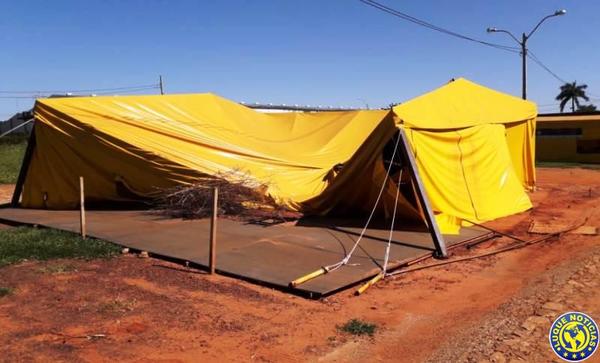 Así quedó la carpa de vacunatorio anticovid en Luque •