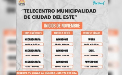 Abren inscripciones para cursos gratuitos en telecentro municipales