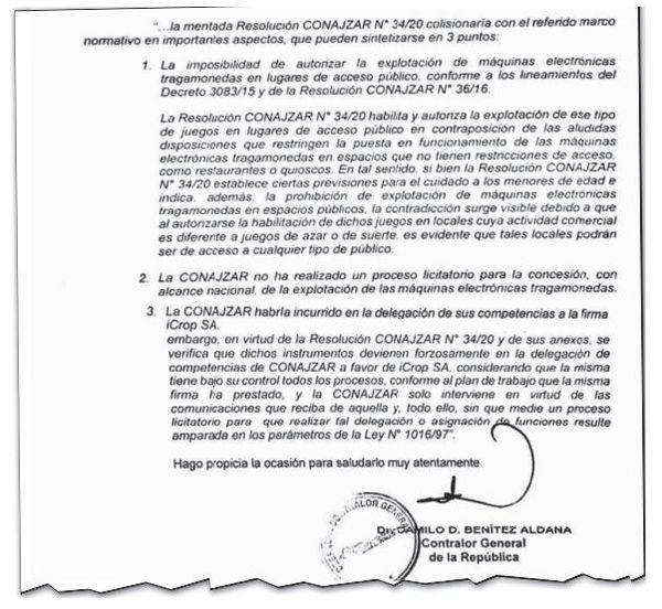 Contraloría se niega a oficializar dictamen de tragamonedas  - Nacionales - ABC Color