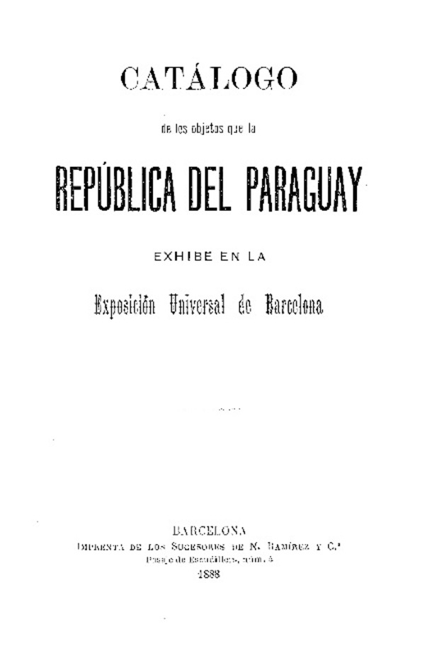Paraguay en la Expo de Barcelona 1888 - El Trueno