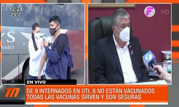 CDE: De 9 internados en UTI, 8 no están vacunados | Telefuturo