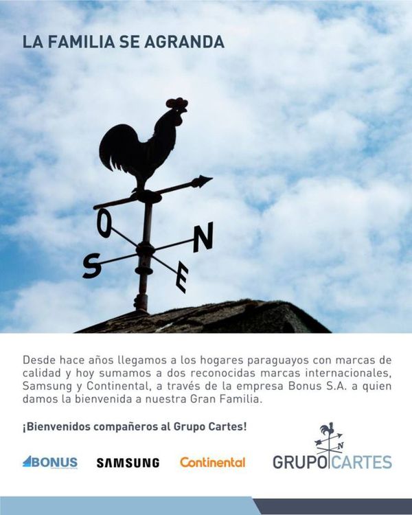 Samsung y Continental se suman al Grupo Cartes a través de Bonus S.A.