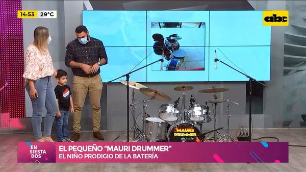 Mauri Drummer, con tan sólo 4 años toca la batería como todo profesional - Ensiestados - ABC Color
