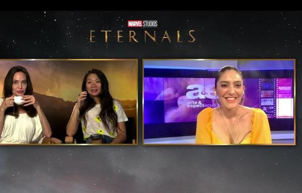 Eternals: Lu Sapena conversó con Angelina Jolie y Chloé Zhao