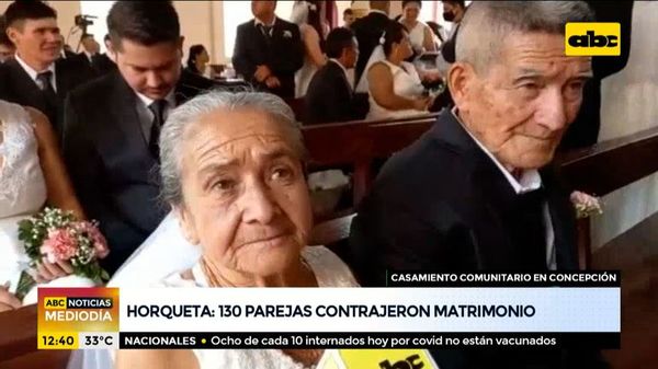 130 parejas contrajeron matrimonio en boda comunitaria en Horqueta - ABC Noticias - ABC Color