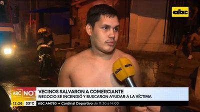 Vecinos salvaron a comerciante de un incendio - ABC Noticias - ABC Color