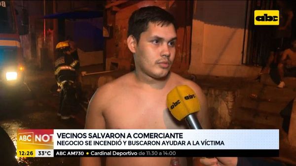 Vecinos salvaron a comerciante de un incendio - ABC Noticias - ABC Color