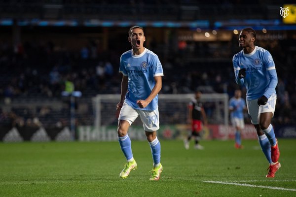 Jesús Medina, autor de uno de los seis goles del New York City ante el DC United