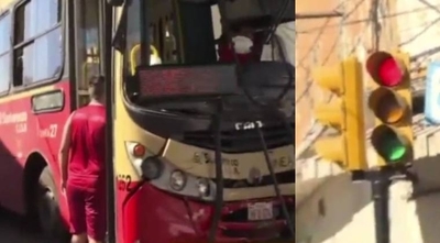 Diario HOY | Choque de buses en el microcentro: semáforo mal orientado sería causante del accidente