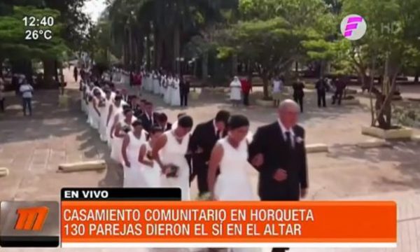 Horqueta celebró boda comunitaria con 130 parejas | Telefuturo