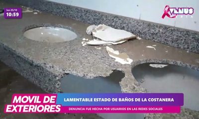 Lamentable estado de los baños en la Costanera