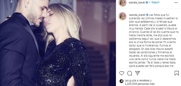 Fin del drama: Wanda Nara confirmó su reconciliación con Mauro Icardi - Mundo - ABC Color