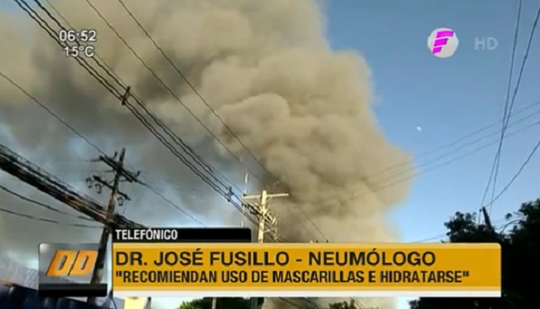 Salud emite recomendaciones a causa del incendio en frigorífico