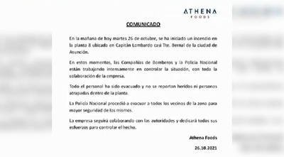 Diario HOY | Frigorífico confirma que todo el personal fue evacuado y que no hay heridos ni atrapados