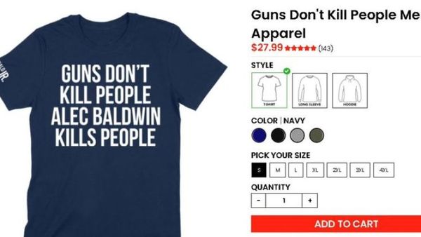 Hijo de Donald Trump vende camisetas con las que se burla de la tragedia de Alec Baldwin