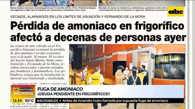 Fuga de amoniaco, ¿deuda pendiente en frigoríficos? - ABC Noticias - ABC Color