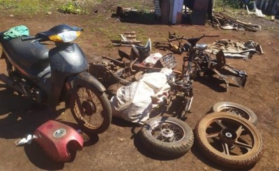 Detienen a joven y recuperan partes de motos robadas en Minga Guazú