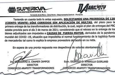 Empresa de exsenador acumula un rosario de incumplimientos con ANDE - Nacionales - ABC Color