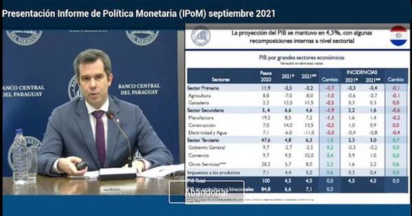 La Nación / El Banco Central mantiene en 4,5% pronóstico de PIB