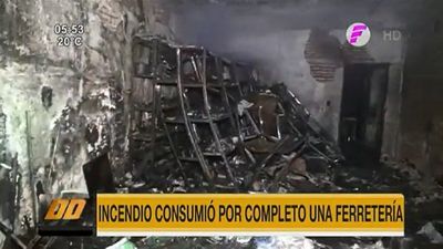 Incendio consume ferretería y deja como pérdida unos G. 100 millones