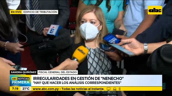 Nenecho Papers: “nosotros podemos designar el fiscal cuando queramos”, se defiende Sandra Quiñónez - ABC Noticias - ABC Color