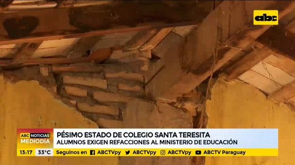 Alumnos reclaman refacciones en el colegio Santa Teresita - Nacionales - ABC Color