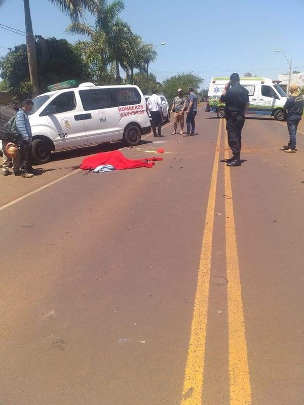 Choque entre motocicleta y camión deja una víctima fatal en Santa Rita - ABC en el Este - ABC Color