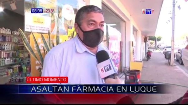 Violento asalto a una farmacia de Luque