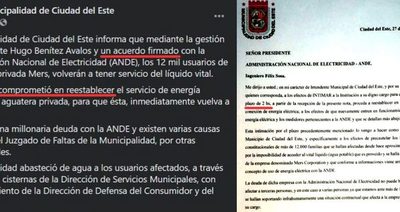Ande no puede ser intimada por el intendente, y desmienten acuerdo firmado en el caso aguatera Mers
