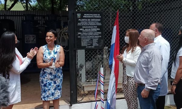 Habilitan oficialmente planta de oxígeno en Pte. Franco