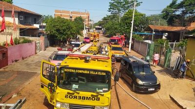 Bomberos reportan incendio de vivienda en Ñemby