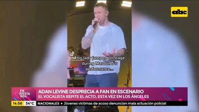Adan Levine vuelve a despreciar a fan en escenario, esta vez en un show en Los Ángeles - Ensiestados - ABC Color