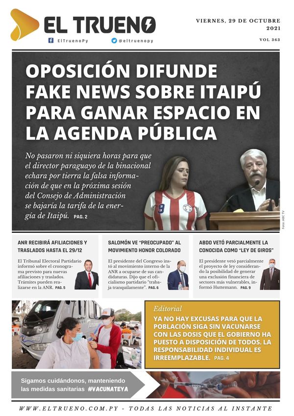 E-paper 29 de octubre 2021 - El Trueno