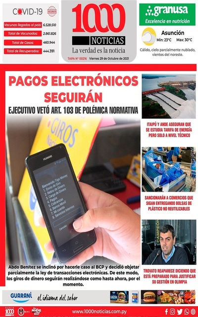 Portadas de este viernes 29 de octubre de 2021