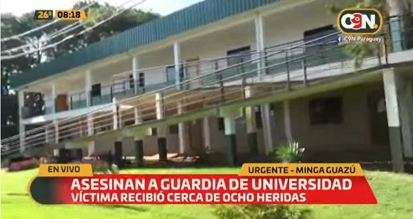 Asesinan a guardia de una universidad de Minga Guazú