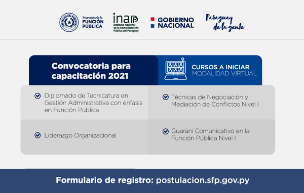 La Secretaría de la Función Pública ofrece cursos gratis » San Lorenzo PY