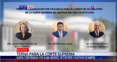 Conforman terna para la Corte Suprema de Justicia | Noticias Paraguay
