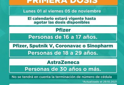 Vacunación anticovid incluye a adolescentes de 16 y 17 años