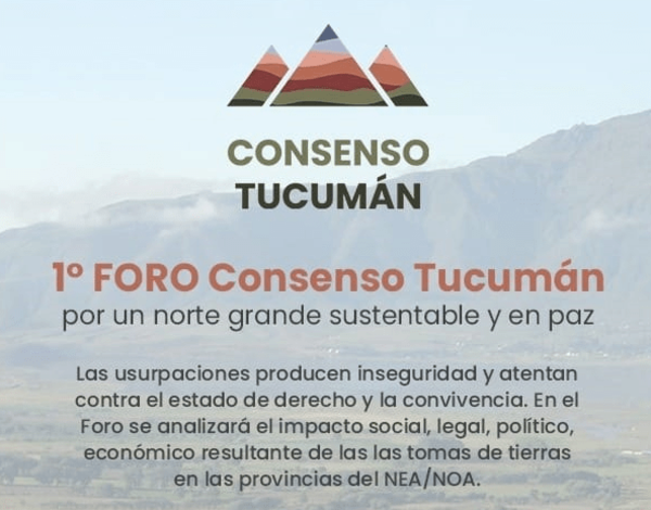 Toma de tierras en Argentina: Organizan «Foro de Consenso» en Tucumán